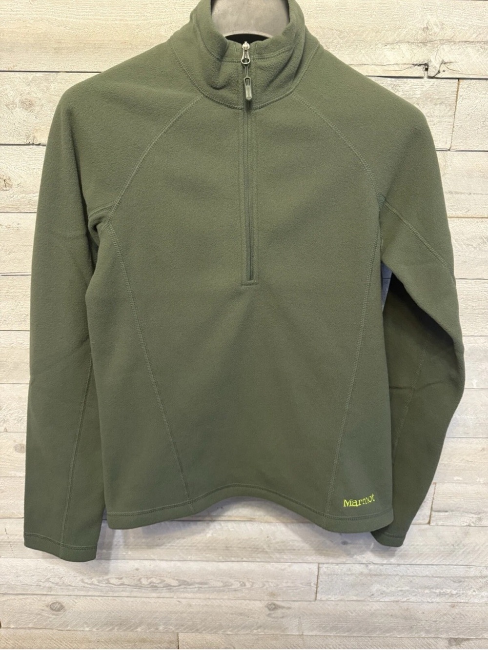 Marmot Olive Green Half-Zip Fleece Pullover